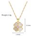 【 Titanium Steel 】 Shell Lucky Grass Flower Luxury Temperament Internet Red Full Zirconia Necklace Women's Fashion Trend_ipsvogv.com