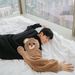 Men's Clothing Factory direct sales men's autumn and winter long sleeved lamb wool embroidery flocking cute little bear loose lazy style sweater men_ipsvogv.com