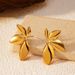 Women’s Jewelry Set Fashion Hot Selling Ins Style Simple And Versatile High End Gold Plated Stainless Steel Petal Leaf Earrings_ipsvogv.com