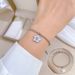 【 Full body titanium steel 】 East Gate Personalized temperament Shell flower round bead bracelet Female internet_ipsvogv.com