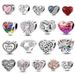 Women's Jewelry Personalized Copper Plated Silver Accessories Color Zirconium Love Beaded Charms Bracelet Necklace_ipsvogv.com