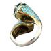 hot selling jewelry S shaped fashion simple inlaid purple ring brand new copper gold ring_ipsvogv.com