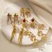 ocean coral stainless steel earrings starfish jellyfish fashion metal titanium steel earrings ear studs_ipsvogv.com