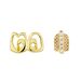 Jin'ao Hollow Out Love Double Tooth Set Daily Street Fashion Cool Smooth Gold Teeth Hip-hop Versatile Accessory_ipsvogv.com