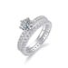 S925 silver moissanite couple's rings are inlaid with super flashing colored gemstones for men and women, simple and fashionable engagement engagement_ipsvogv.com