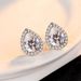 Fashion All Match Earrings Shiny Earrings Water Drop Pear Shaped Eight Hearts And Eight Arrows Earrings For Women_ipsvogv.com