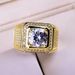 Dominant Full Shining Men's Large Naked Group Set With Zircon Mosang Diamond Engagement Wedding Ring_ipsvogv.com