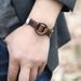 New Men's Cowhide Trendy Accessory Niche Simple Temperament Circle Punk Bracelet_ipsvogv.com
