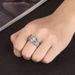 Fashionable Simulation High Carbon Zircon Men's Ring, Atmospheric Business Style Diamond V-shaped Wide Version Ring_ipsvogv.com
