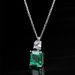 S925 Silver Pendant Cultivated Emerald Pendant Female Retro Light Luxury Customized_ipsvogv.com
