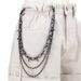 Hip Hop Punk Black Metal Rivet Pant Multi Layered Waist Chain Dress Up Jeans Accessories_ipsvogv.com