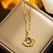 New Korean Ginkgo Leaf Crystal Zircon Set with Diamonds, Elegant and Elegant Design, Droplet shaped Earrings, Necklace,_ipsvogv.com
