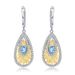 Italian Craft Jewelry Designer Earrings Natural Style Design Silver Natural Olive Gemstone Earrings Earrings_ipsvogv.com