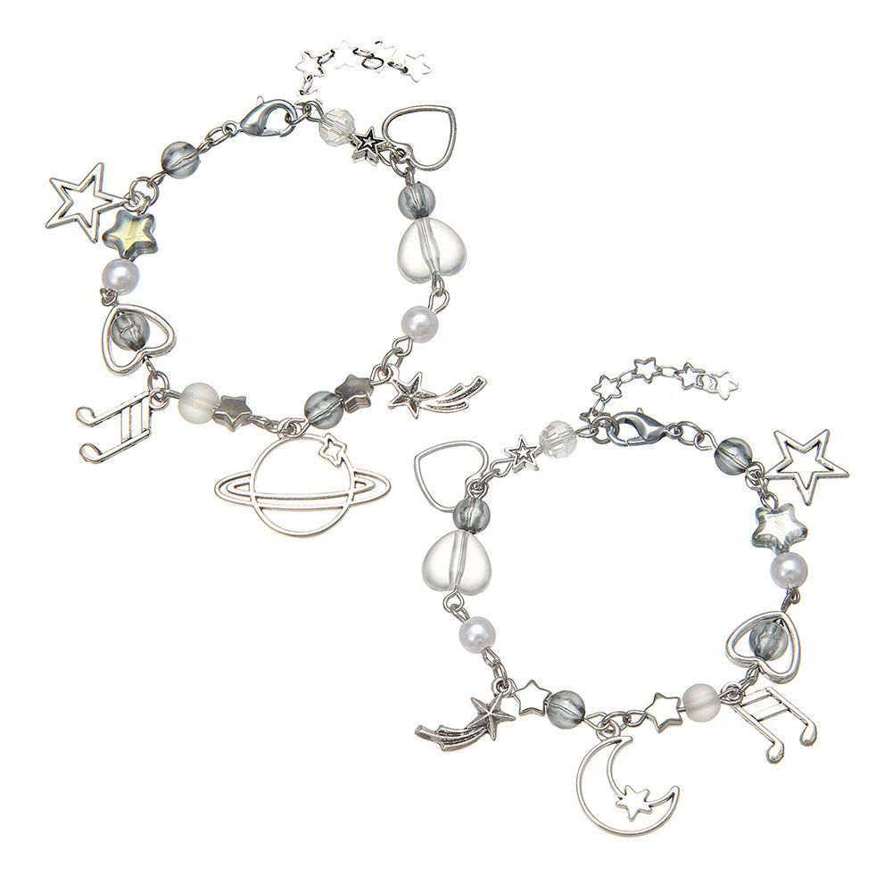 Hot Girl Punk Style Hollow Five Pointed Star Star Moon Sun Cat Bracelet Couple Girlfriends Bracelet_ipsvogv.com