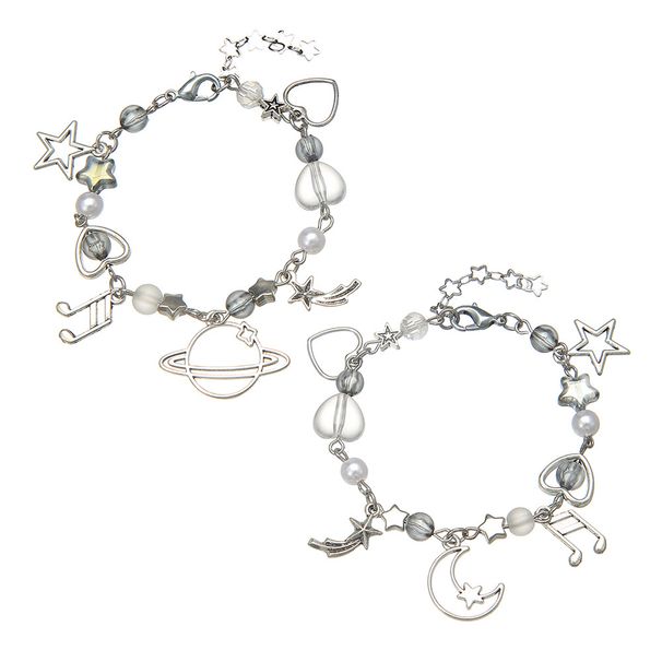 Hot Girl Punk Style Hollow Five Pointed Star Star Moon Sun Cat Bracelet Couple Girlfriends Bracelet_ipsvogv.com
