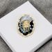 Palace photo frame abalone shell sunflower painting style relief enamel drip oil brooch chest flower girl_ipsvogv.com