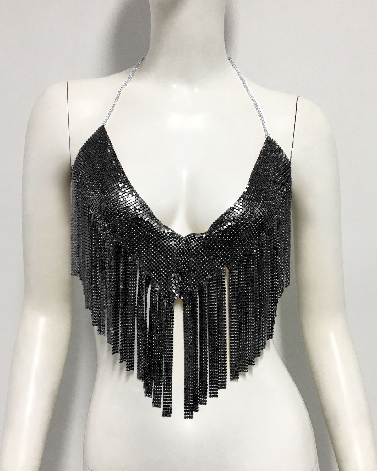 Hottest Women's Metal Rhinestone Tops Sexy Party Hot Girl Outfit Rhinestone Nightclub Hot Girl Suspenders_ipsvogv.com