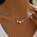 Geometric light luxur stle women's long necklace versatile string pearl pleated design niche collarbone chain_ipsvogv.com