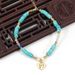 Love Bow Crystal Turquoise Natural Stone Bracelet Bracelet Adjustable_ipsvogv.com