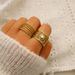 French Court Style Irregular Trend Ring Does Not Fade Titanium Steel Plated K Gold Open Ring Female_ipsvogv.com