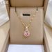 Steel 【 Titanium 】 Water Droplet Round Zircon Light Luxury Temperament Gorgeous Full Diamond Necklace Women's Versatile 【 】_ipsvogv.com