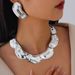 Ins Style Liquid Metal Irregular Geometric Collarbone Necklace Fashionable, Light Luxury, High-end Accessories For Women_ipsvogv.com