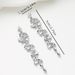 Minimalist Korean style tassel set with zircon wheat ears, niche design earrings, personalized full diamond earrings_ipsvogv.com