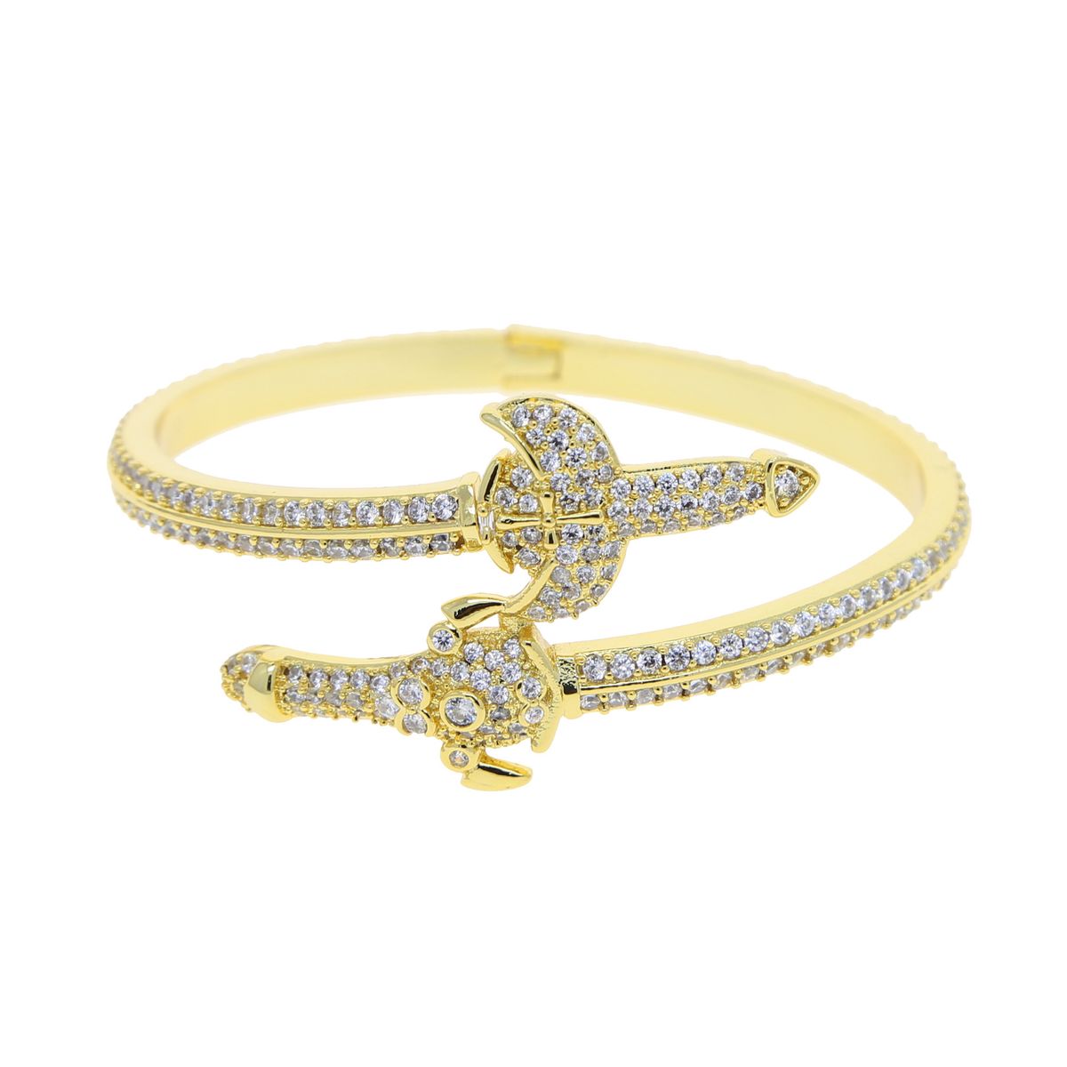 Men And Women's Jewelry Trend Ins Inlaid Zircon Sword Bracelet Hip Hop Hand Jewelry Personality Couple Style New Bracelet_ipsvogv.com