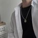520 Letter Square Pendant Necklace For Men Women, Simple And Personalized, Versatile Hip-hop Titanium Steel, Non Fading_ipsvogv.com