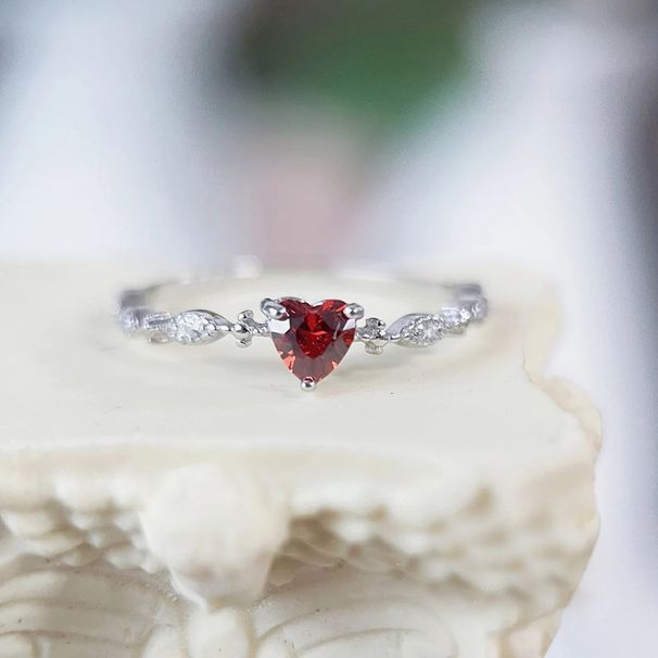 Longrui new fashion love ruby style ring ring heart-shaped diamond zircon ring_ipsvogv.com