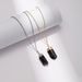 Light Luxury Collarbone Chain Pendant, Natural Black Tourmaline Raw Stone, Electroplated Edge Wrapped Neck Necklace_ipsvogv.com