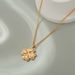 Fashion Lucky Four Leaf Clover Necklace Neck Link K Gold Niche Design Ladies High End Sense Stacking Clavicle Chain_ipsvogv.com