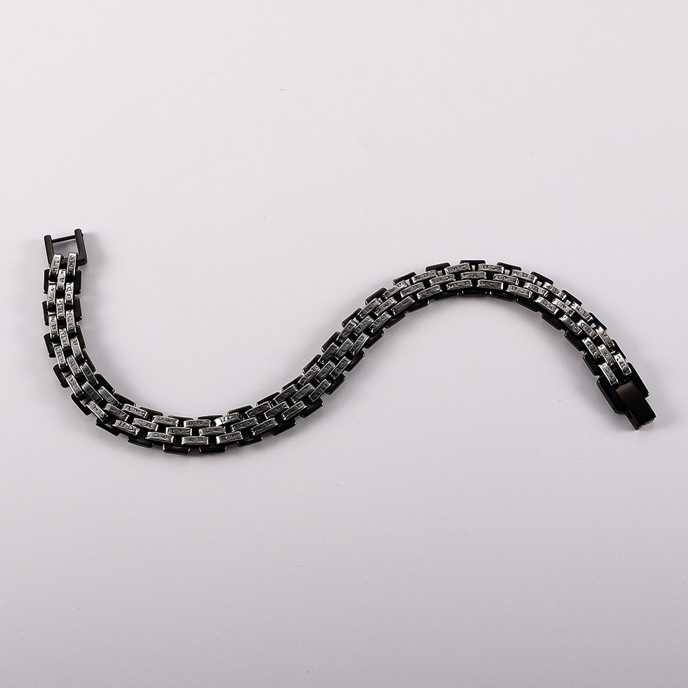 Men's Double Row Flat Byzantine Bracelet Strap Engraved Brushed Fashion Personality Charm_ipsvogv.com