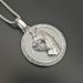 Hip Hop Jewelry 316 Stainless Steel Gold-Plated Diamond-Inlaid Round Horse Head Pendant_ipsvogv.com