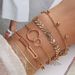 Minimalist New Geometric Style Metal Bracelet Personalized Circle Pattern Arrow Chain Set Of 4 Bracelets_ipsvogv.com