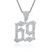 Rap Singer 69's Hip Hop Necklace With Micro Inlaid Zircon Gold Plated Digital Pendant_ipsvogv.com