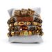 Popular Bohemian Stacking Style Bracelet Natural Amethyst Tiger Eye Stone Set Ladies Bracelet_ipsvogv.com
