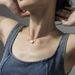 fashion light luxury niche shell love necklace female stainless steel non fading pendant design clavicle chain_ipsvogv.com
