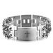 Men's Jewelry Personalized Fashion Titanium Steel Cross Double Row Retro Stainless Steel Denim Bracelet_ipsvogv.com