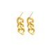 French Chain Gold Exaggerated Earrings Made Of Titanium Steel For Women, Gold-plated And Colorfast_ipsvogv.com