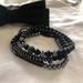 Jewelry Black Matte Copper Inlaid Zirconium Diamond Ball Flying Saucer Long Bracelet Bracelet Set Wholesale Men's Braided Bracelet_ipsvogv.com