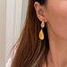 Real Gold Electroplated Titanium Steel Retro Polished Surface Teardrop Gold And Silver Earrings_ipsvogv.com