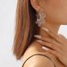 11337 Spring/Summer Unique Design Sense Geometric with Hollow Texture Flower and Metal Earrings_ipsvogv.com