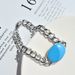 Hip Hop Men's Cuban Blue Resin Curved Salman Khan Chain Bracelet_ipsvogv.com