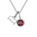 Women's Jewelry Three-dimensional Birthstone Pendant Necklace Twelve Zodiac Signs Colored Water Diamond Stainless Steel Gold-plated Necklace_ipsvogv.com