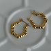 Fashionable Niche INS Retro Titanium Steel Embossed Pentagonal Earrings_ipsvogv.com