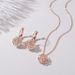 Women's Jewelry Hollow Rose Zircon Suit Female Light Luxury Niche Short High Quality Zircon_ipsvogv.com