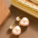 Korean Version Sweet Elegant Fairy Style Love Pendant Pearl For Women, Simple And Cute, High-end Silver Needle Earrings_ipsvogv.com