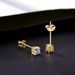 Mini Clear Zircon Stud Earrings For Women 14k Gold Planted Sterg Sier Fine_ipsvogv.com