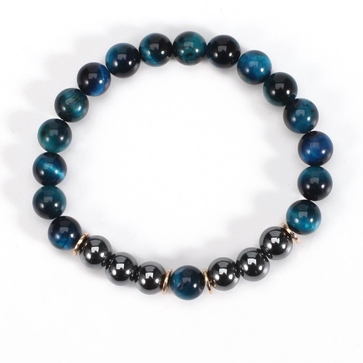 8cm Eye Black Gallstone Natural Bracelet Bracelet Elastic Beads Adjustable_ipsvogv.com